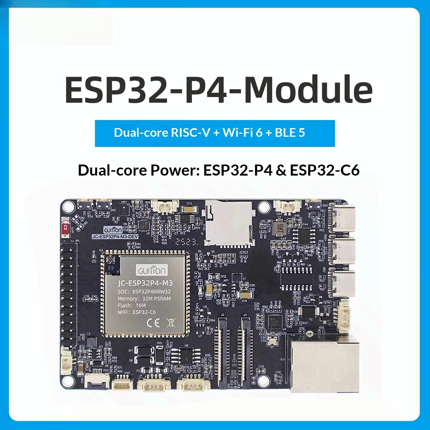 ESP32-P4 Development Board Camera 100Mbps Ethernet DSI Screen