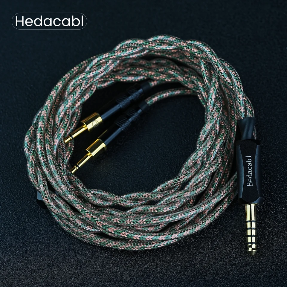 Hedacabl HD-04 ヘッドホン ケーブル Hedacabl HD-04 2 コアヘッドフォンアップグレードケーブル 7N OCC