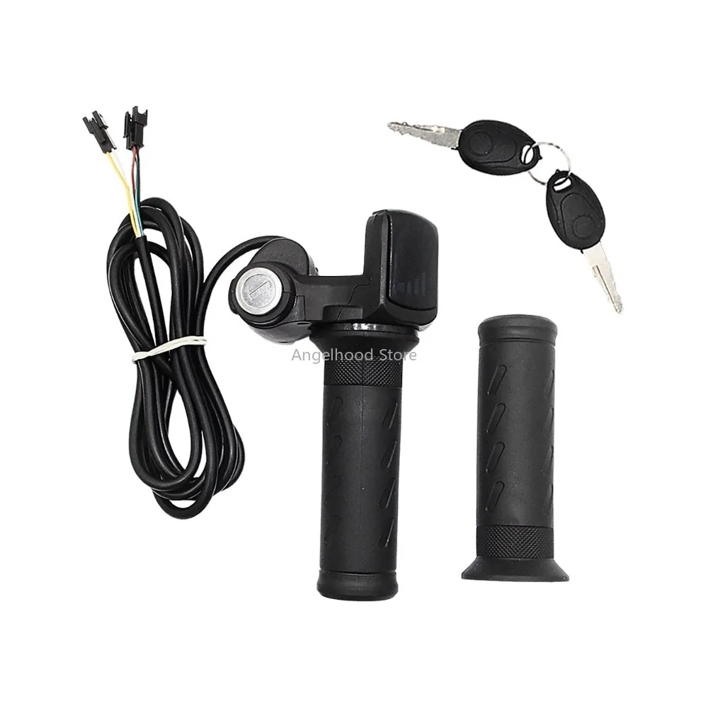 

36V/48V Lithium Battery E-Scooter Throttle with LED Battery Level Display Meter Twist Throttle Handlebar Grips Accessories
