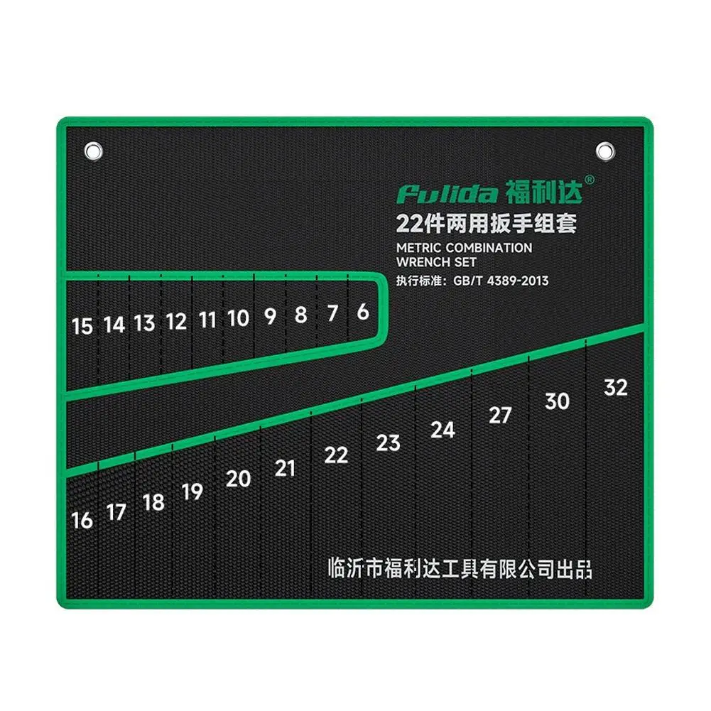 22-Pocket Canvas Wrench Roll Up Tool Bag, Portable Dual-Use Wrench Organizer Pouch for Hardware Hand Tools Storage