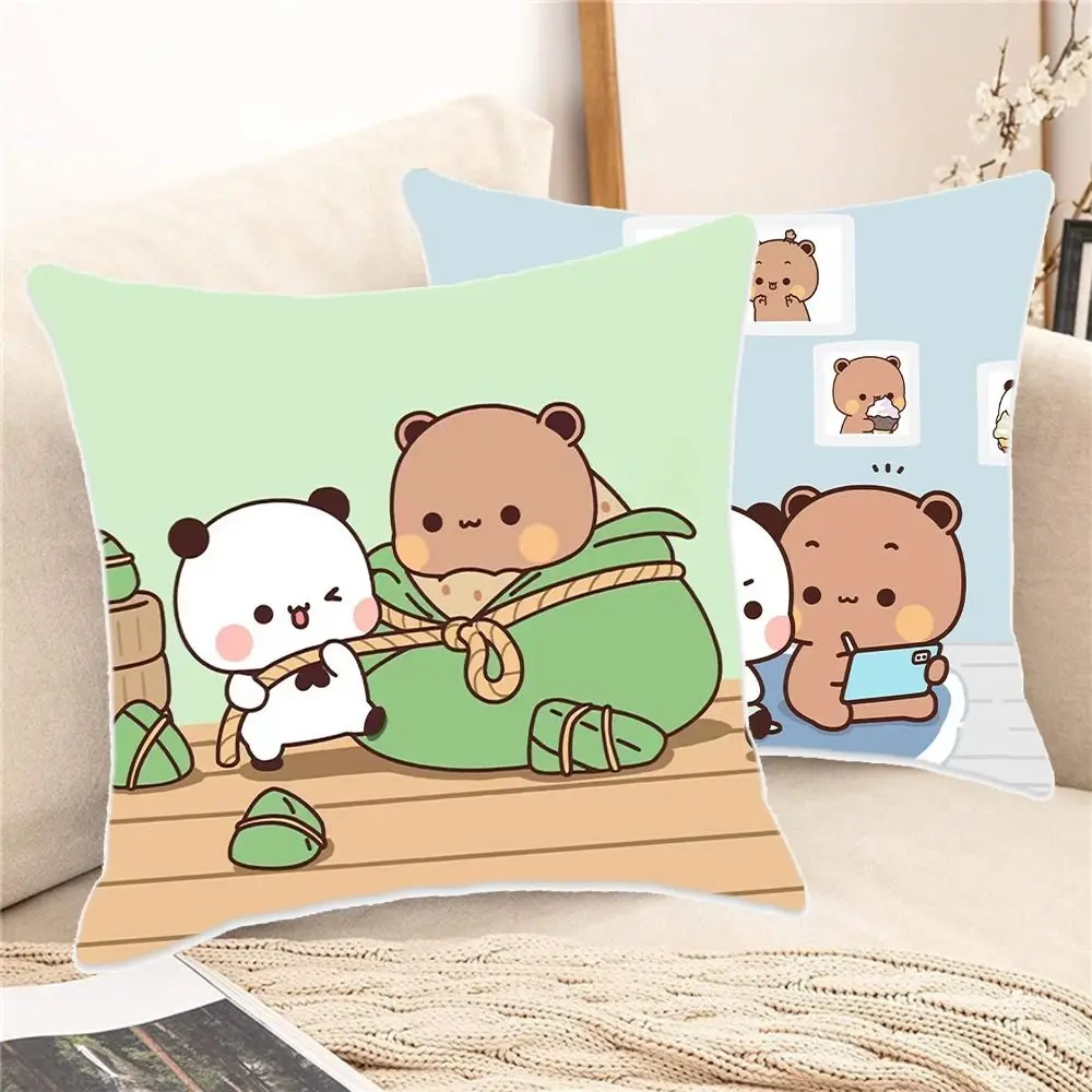 Regalo de Año Nuevo 45x45cm Bubu Dudu funda de almohada de microfibra de lujo funda de cojín de dibujos animados creativo suave almohada Shell niños