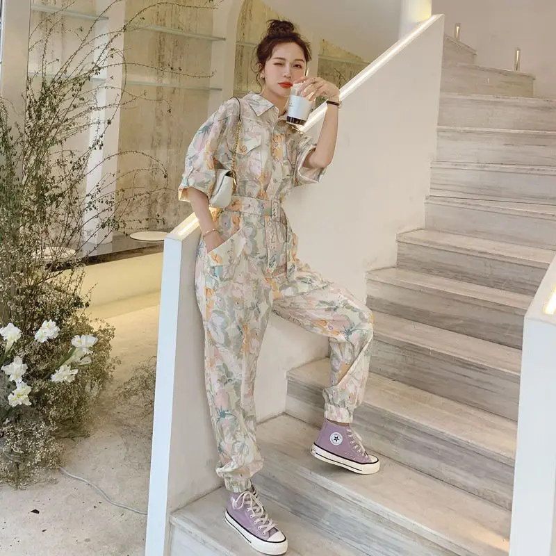 Celana Kodok Wanita 2025 Celana Kargo Baru Fashion Cetak Musim Semi Musim Gugur Musim Panas