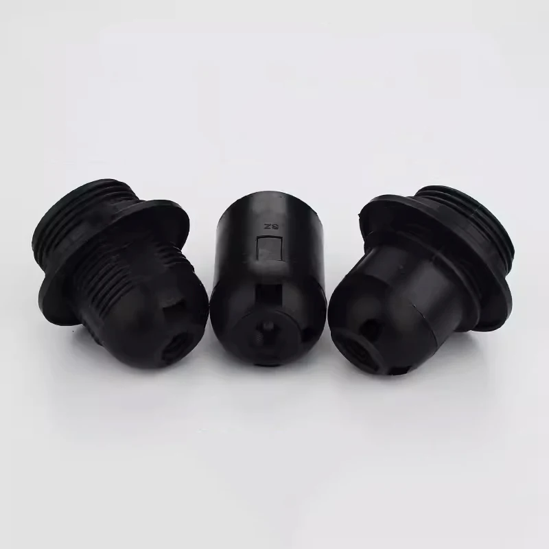 250 فولت 4A E27 ضوء لمبة قاعدة البلاستيك كامل نصف المسمار مصباح حامل قلادة مقبس الطاقة عاكس الضوء الدائري