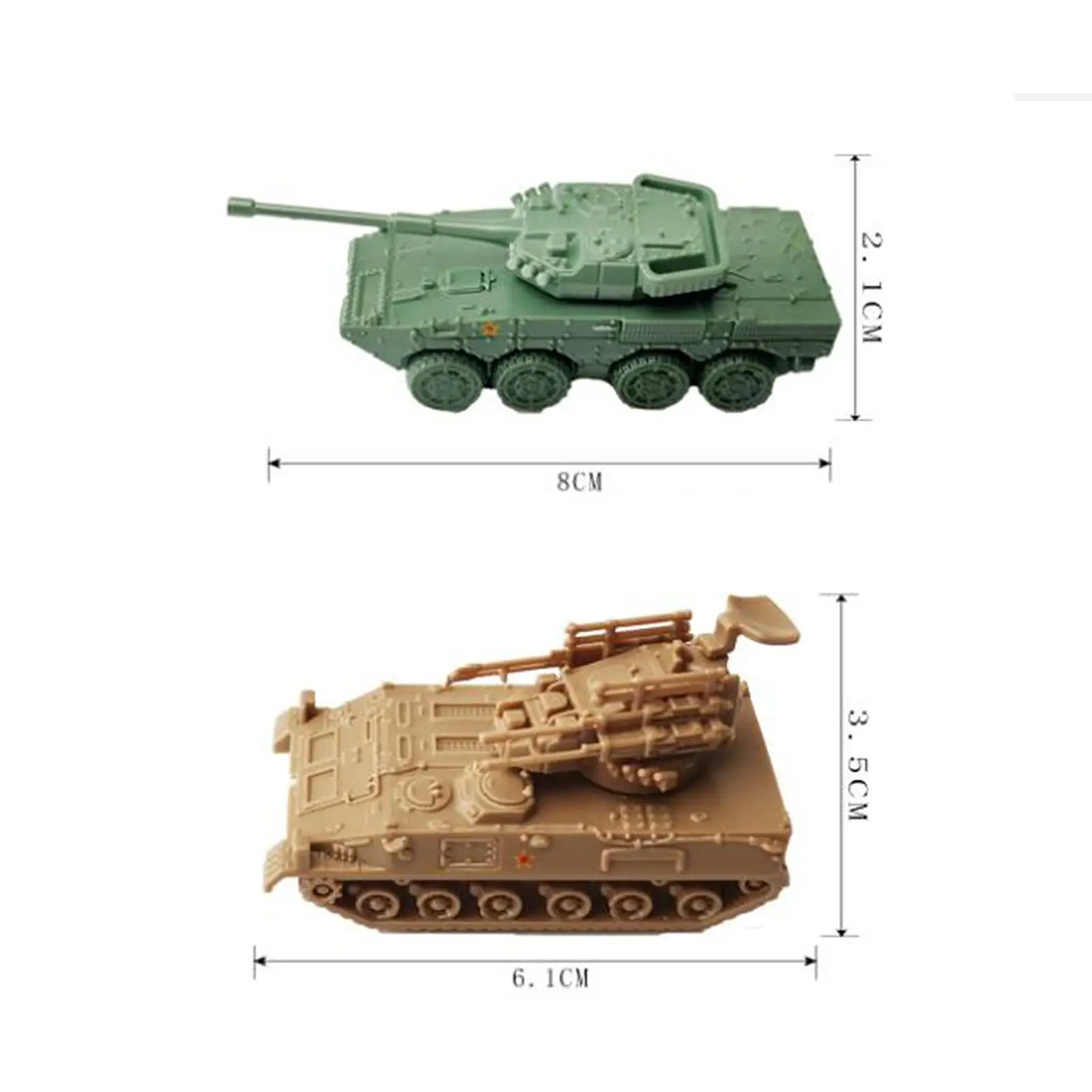 Giocattolo di carro armato corazzato modello di carro armato in scala 1:144 da 2 pezzi per ragazzi giocattolo educativo regalo