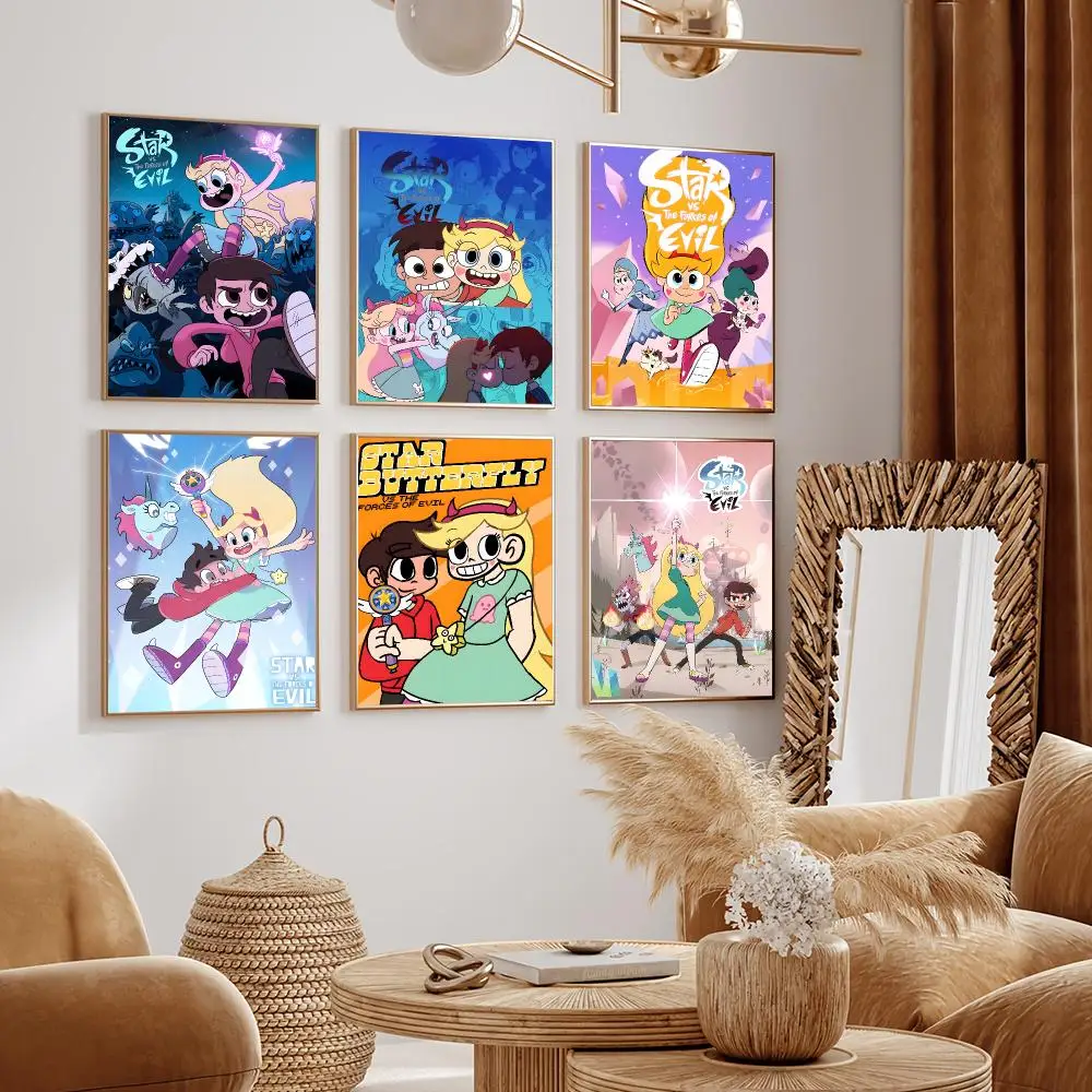 animation Star vs  the Forces of Evil Trendy Classic HD Self-Adhesive Waterproof Art Poster Room Decor, New Arrival On Sale