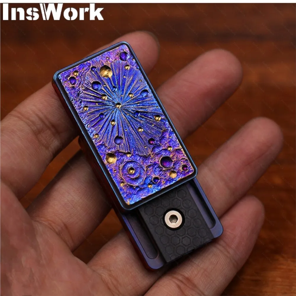 Hand-carved Limited Edition Titanium Alloy Push Slider Mechanical Toys Anti Stress Toy Fidget Slider Stress Relief Toy Adults