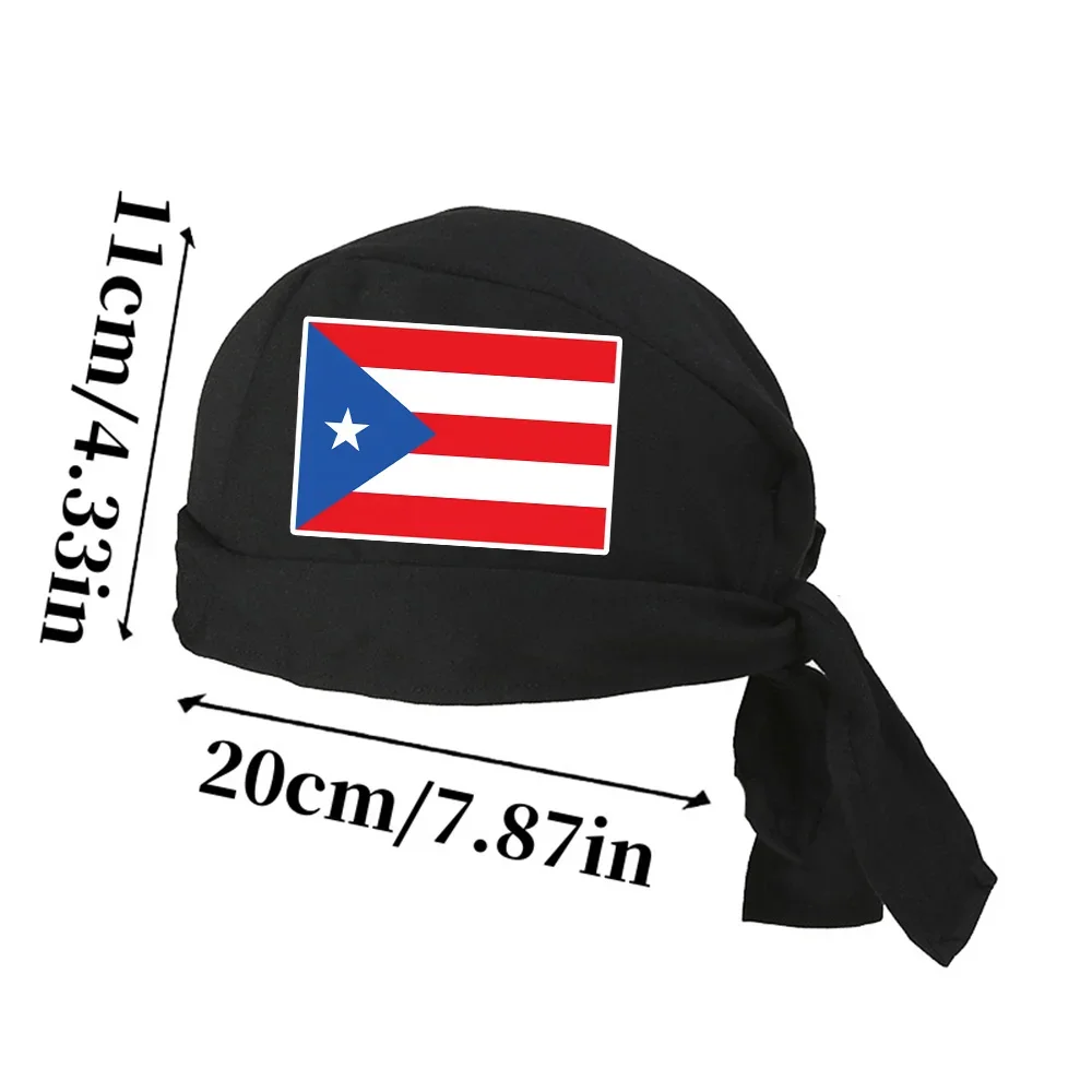 Puerto Rico Pirate Scarf | 1pc World Flag Versatile Head Bandana For Men'S Costume Party Travel Casual Wear