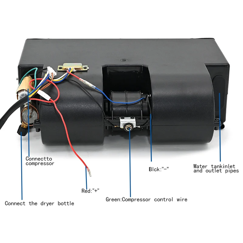 범용 변환 자동차 에어컨, 트럭 트랙터 밴 수확기용 냉각 증발기 조립 유닛, 3 단, 12V, 24V