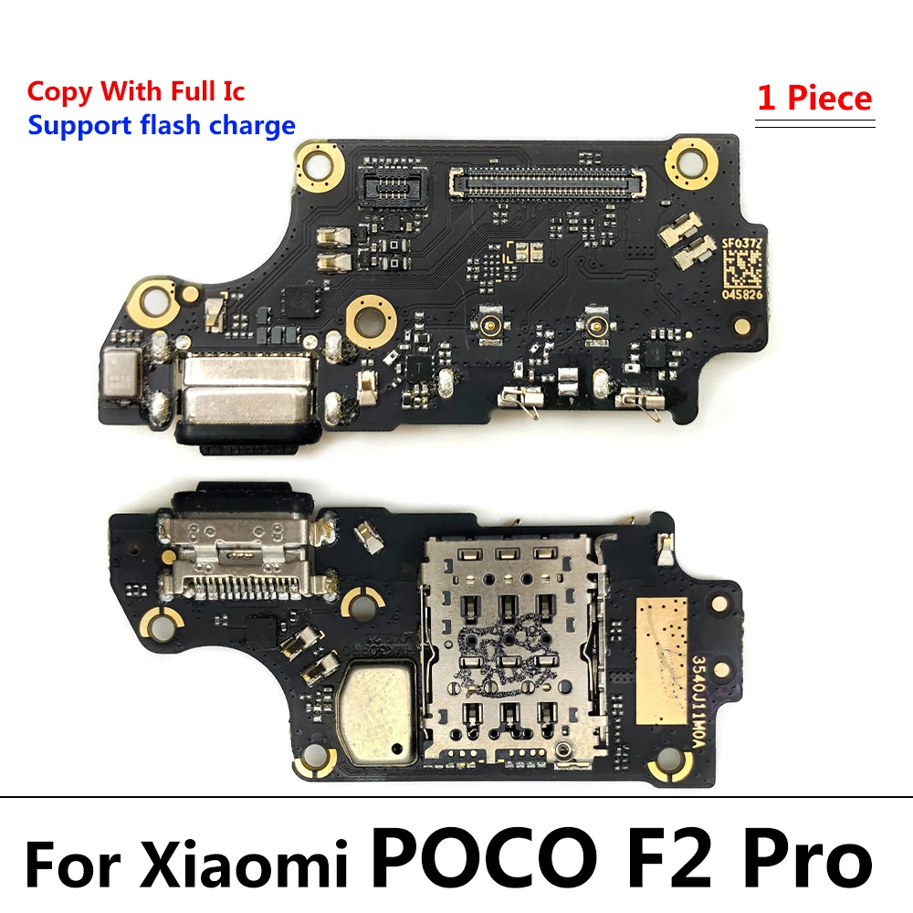 

10pcs/Lot, USB Charging Port Board Flex Cable Connector Parts For Xiaomi Poco F2 Pro Microphone Module Replacement