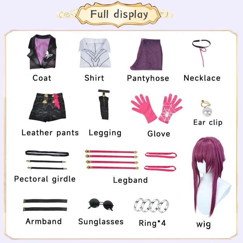 Kafka Costume Cosplay Honkai Star Rail Carnival Uniform Wig Anime Halloween Costumes Women Game Outfit Roleplay di alta qualità