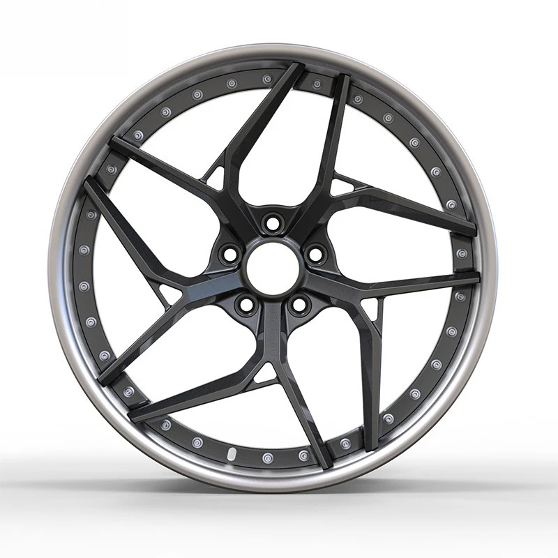 Car wheel hub modification 18/19/20-inch two-piece aluminum high-brightness fine polishing forging