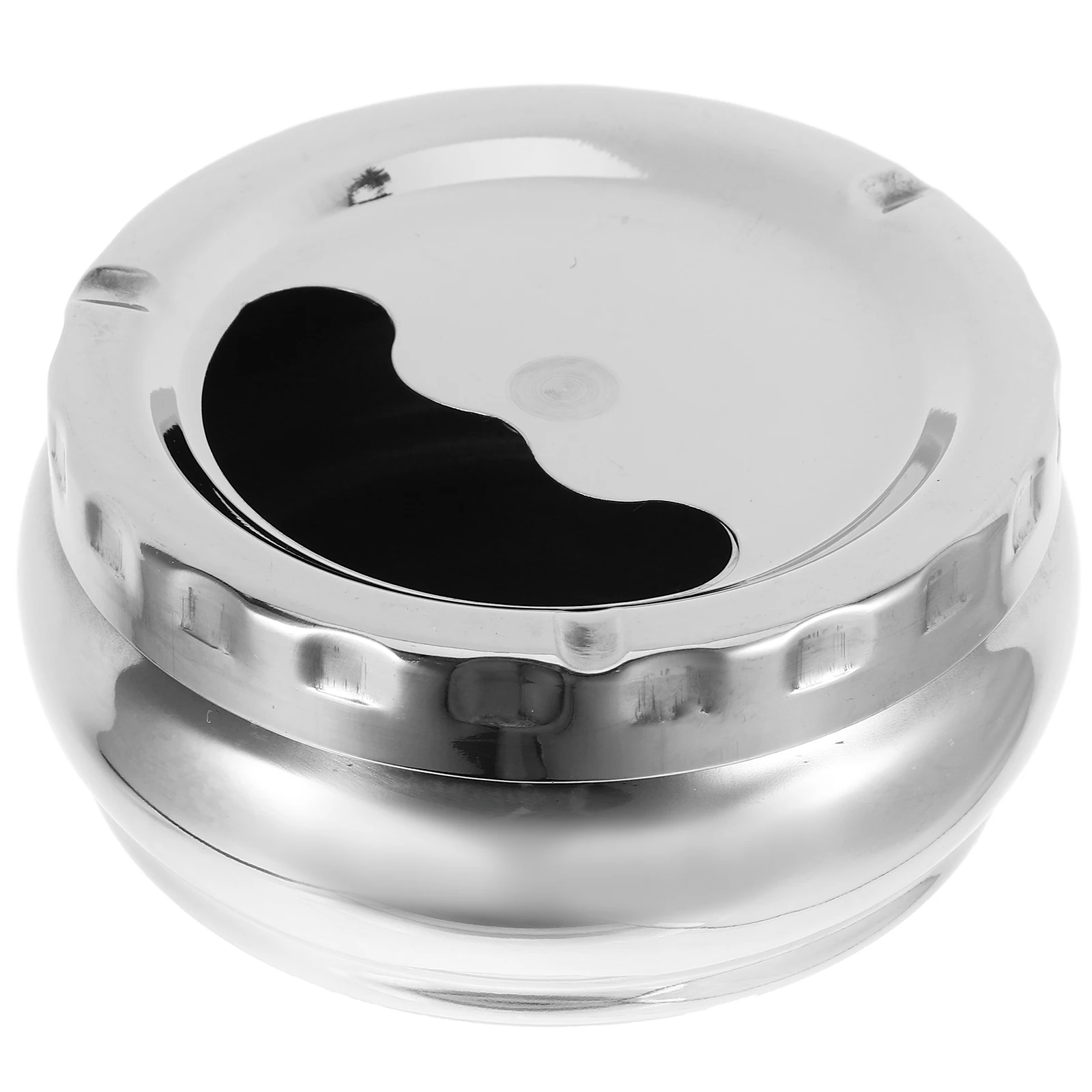 

Automatic 12cm Ash Tray Stainless Steel Lid for Indoor Outdoor Home Car Use Small Ashtray Cigarettes Patio Smoke Friendly