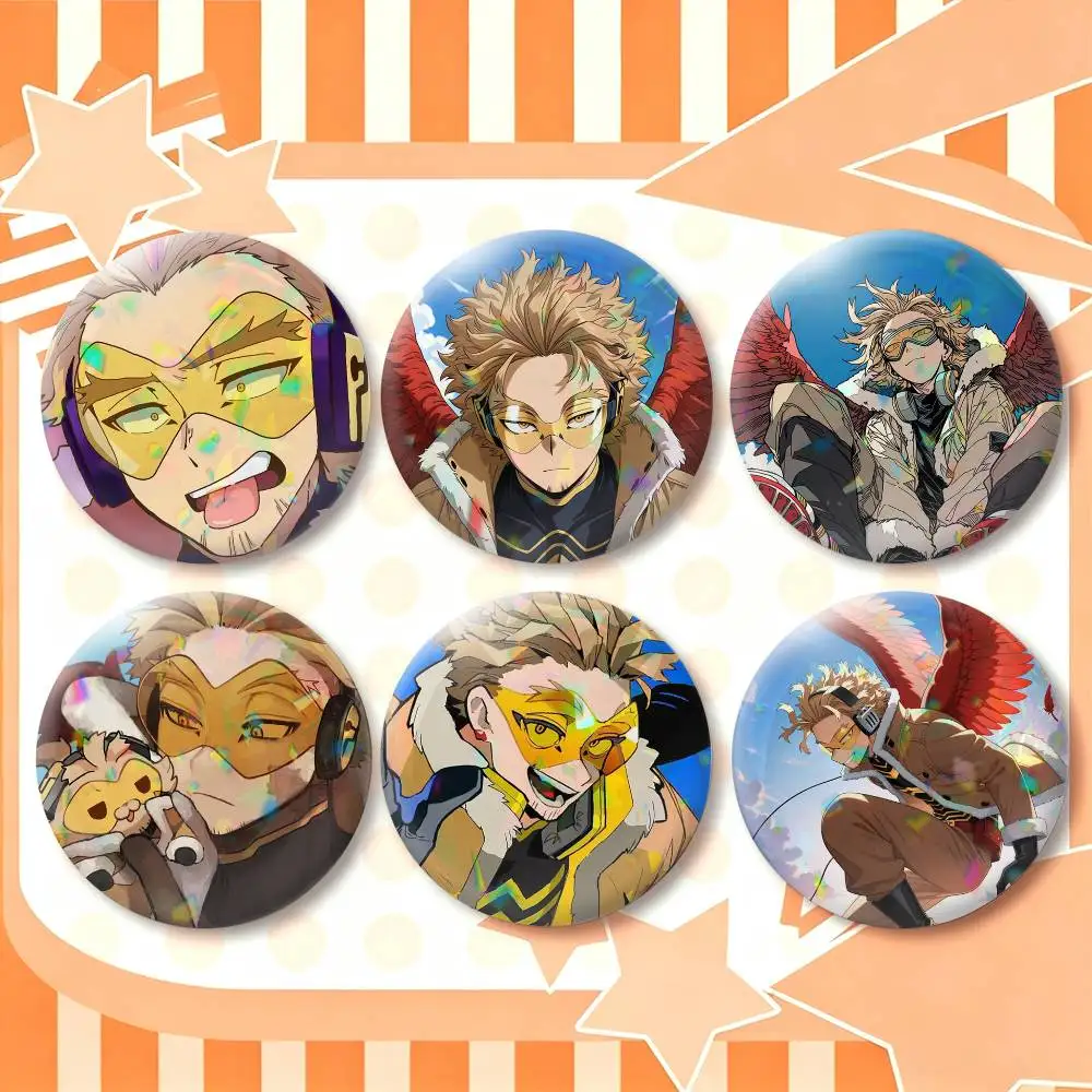 BNHA Hawks M-MHA  25mm 32mm 44mm 58mm 75mm Brooches Badges Pins for Accessories Gift