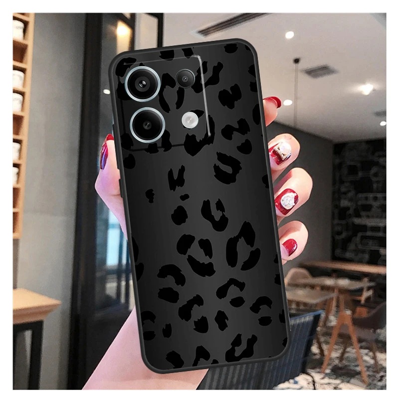 Leopard Print Black Cheetah Pattern Case For Xiaomi Redmi Note 13 12 10 9 8 11 Pro 12S 11S 10S 9S Remdi 13C 9C 10C 12C Cover