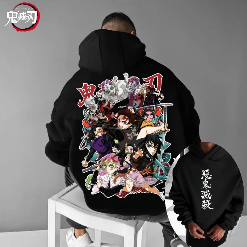 

Review The Classic Ghost Slayer Multi Color Hoodie 2025 Character Collection Printed Oversized Loose Velvet Autumn/Winter Hoodie