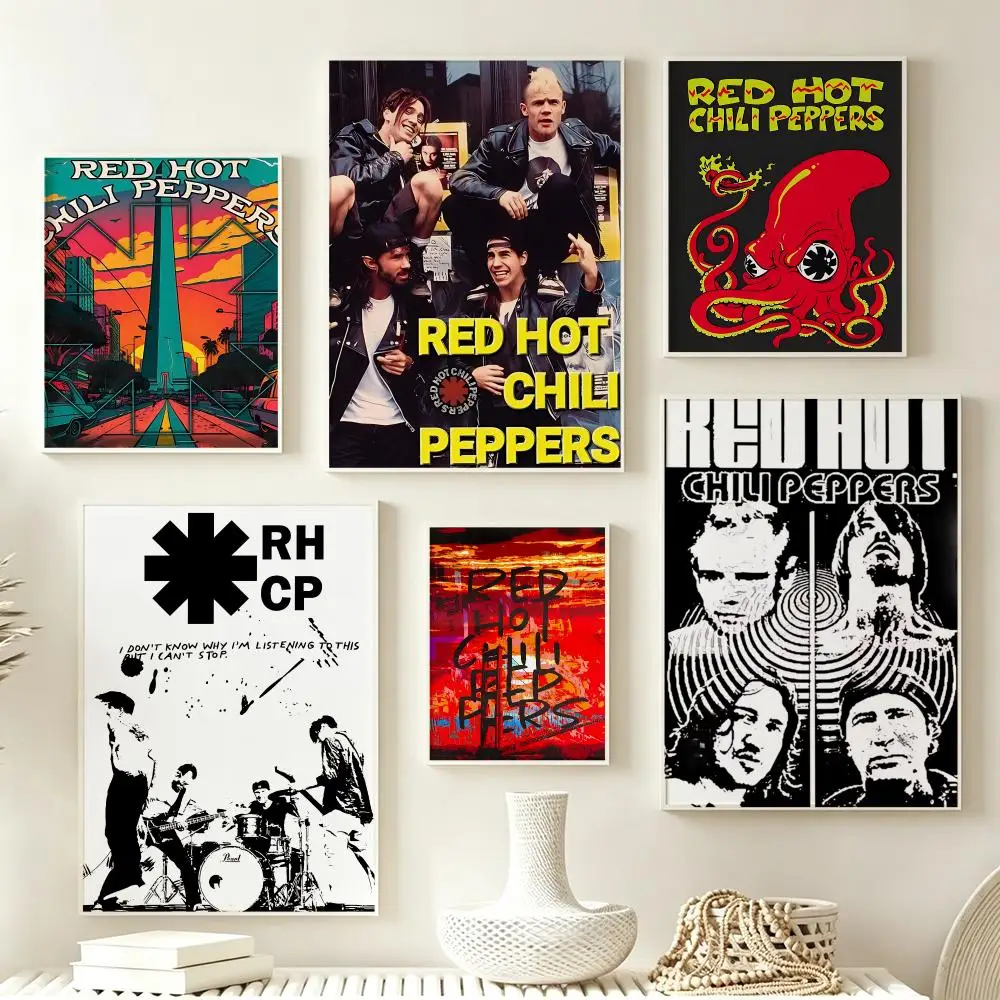 Band Red Hot Chili Peppers Poster Poster Multiple Sizes  frameless Creamy Style Wall Art Home Decor For Living Room Bedroom gift