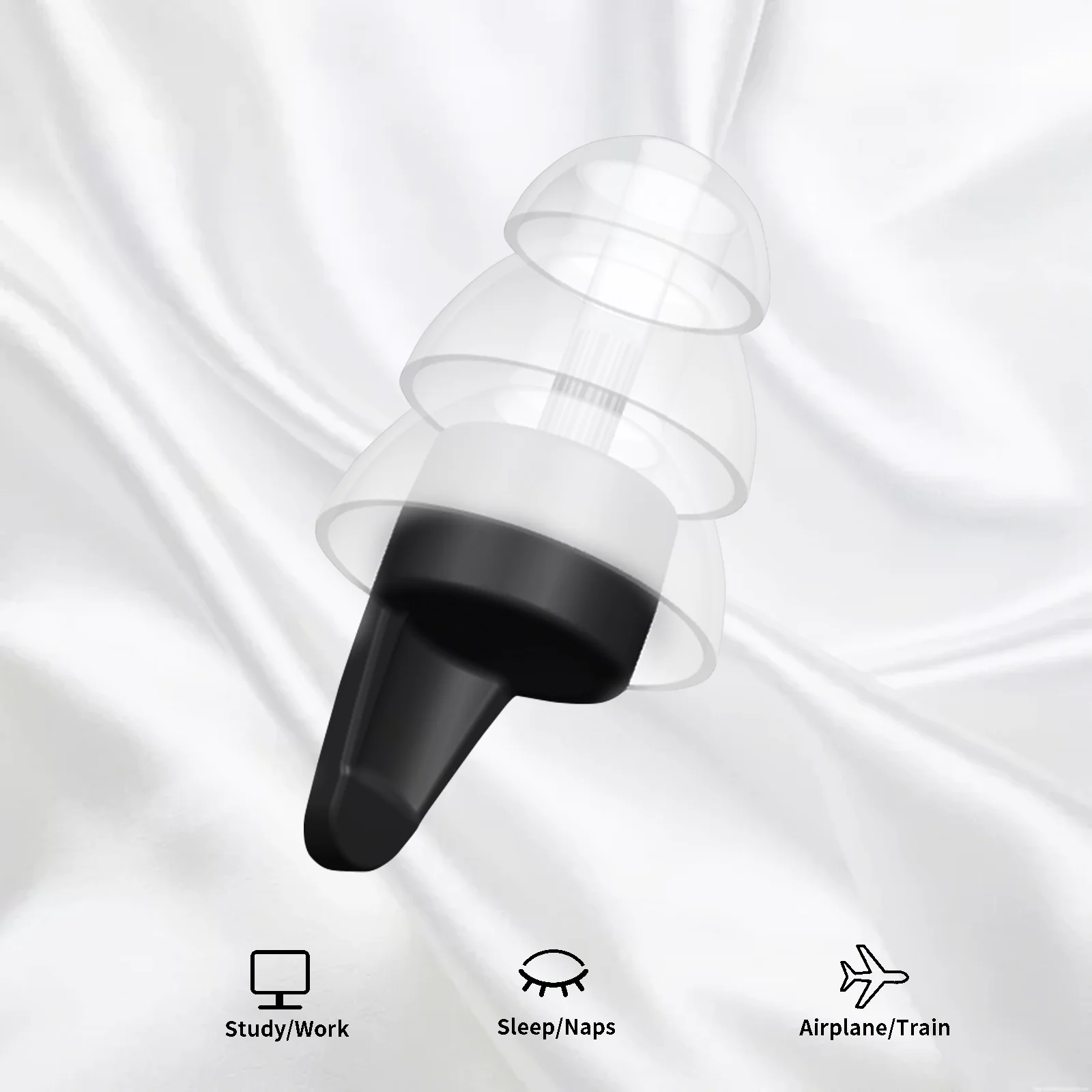 HUAK High Fidelity Silicone Earplugs for Concerts Musicians Motorcycles Noise Sensitivity Conditions and More