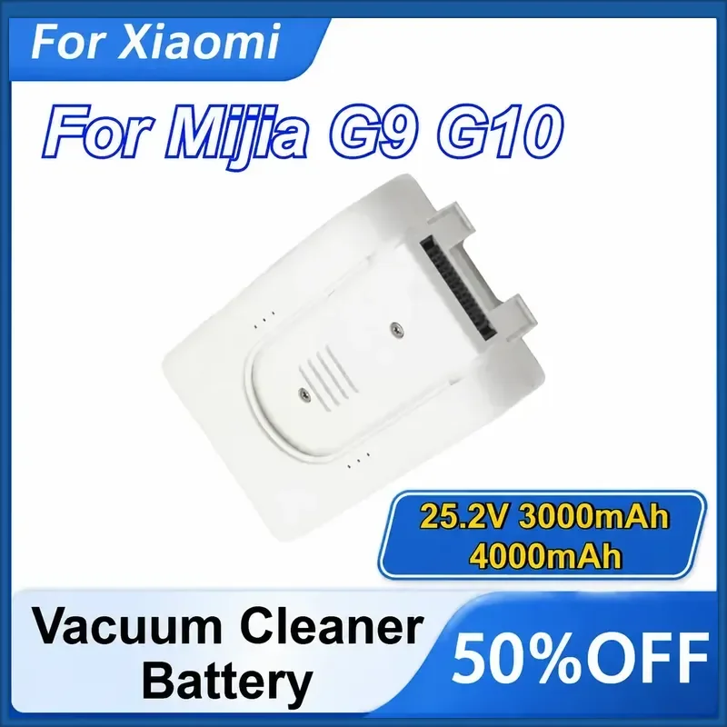 25.2V 3000mAh 4000mAh Rechargeable Battery for Xiaomi Mijia G9 G10 Vacuum Cleaner Battery
