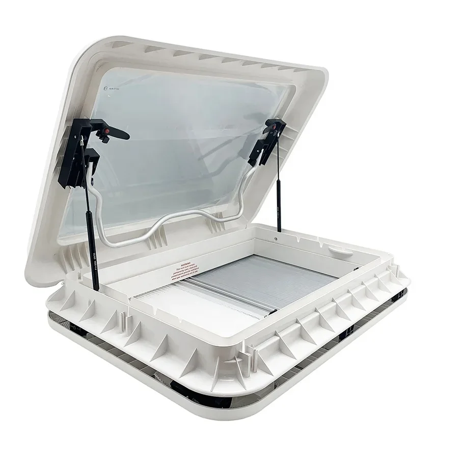 

700*500 ventana camper strong top rv car roof window with blinds screen led light camper motorhome skylight rv-window