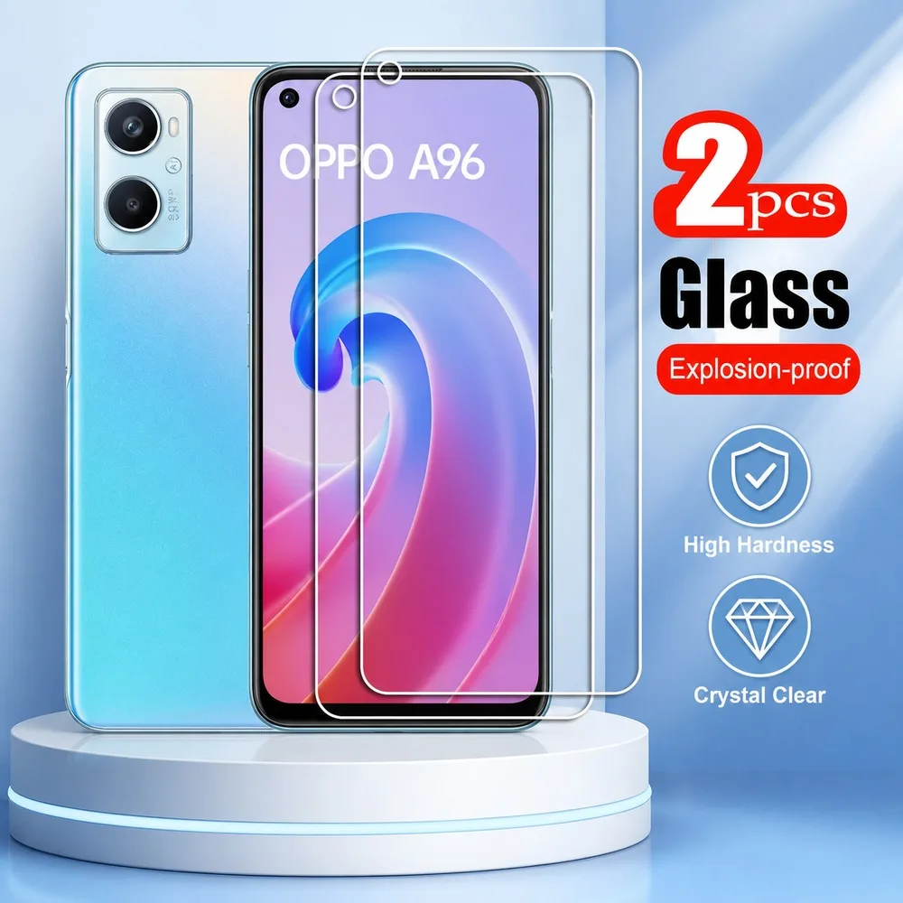 2 шт. закаленного стекла для Oppo A98 A97 A96 A96 4G A96 5G A95 A95 4G Защитное стекло для экрана Oppo A95 5G A94 A94 4G A94 5G A93 A93 4G