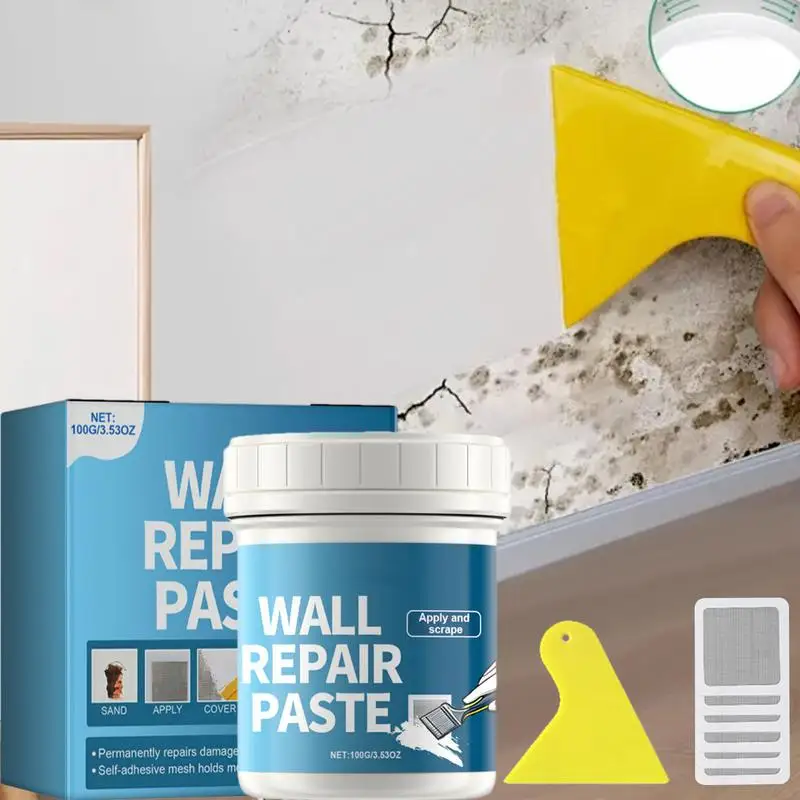 

Multi-purpose Wall Mending Agent White Putty Paste Professional Waterproof Strong Adhesion Quick-Drying Graffiti Cracked Sealing