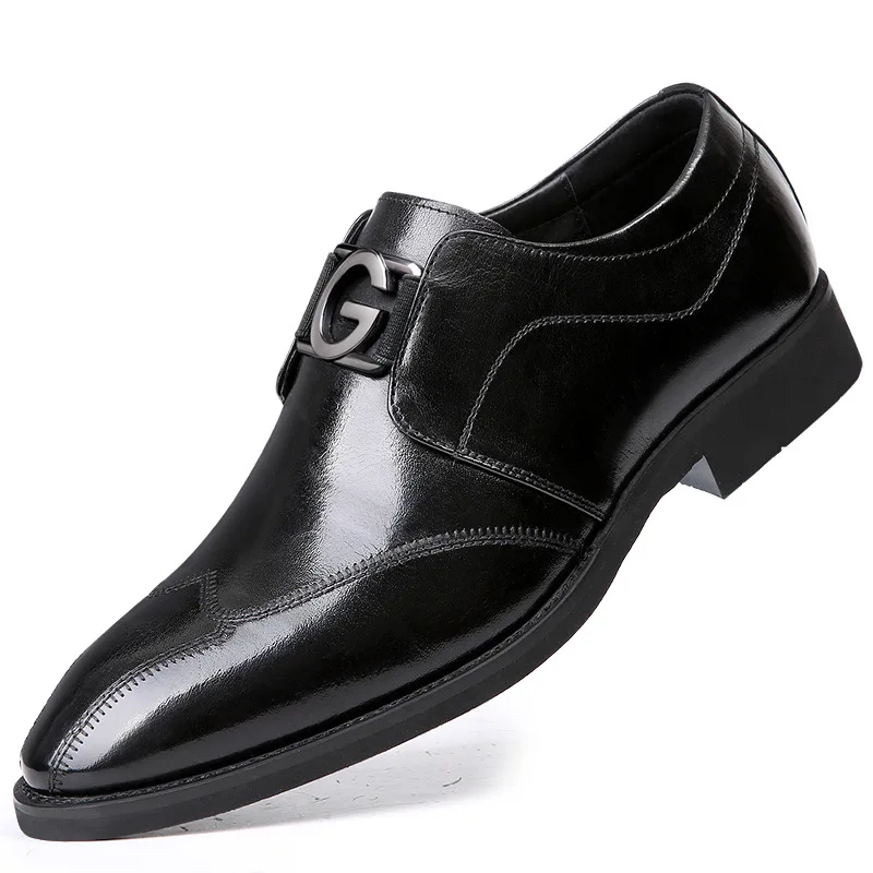 Chaussures d'affaires en cuir pour hommes, chaussures de luxe décontractées, mode de créateur, printemps, automne, nouveau