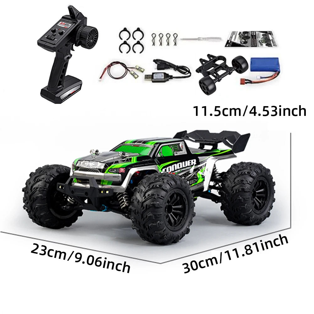 16102 1:16 Rc Car With Led Light 4WD 50km/h Off-road Vehicle High Speed Drift Car For Kid Vs Wltoys Boys Kids Birthday Gifts
