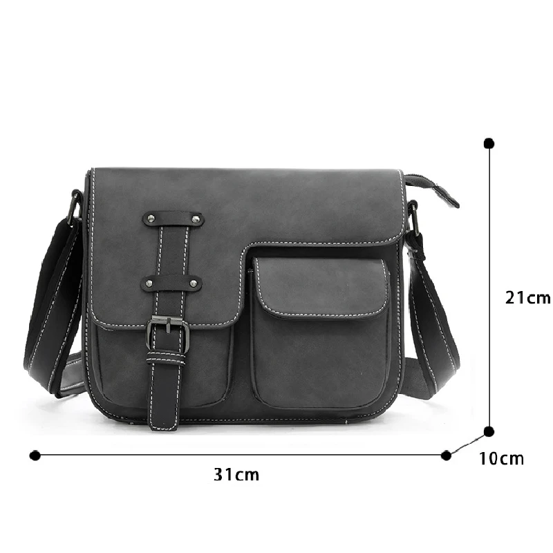 Bolsos cruzados de negocios para hombre, bolso de hombro de compras de cuero PU de alta calidad, informal, de viaje, de almacenamiento, 2022