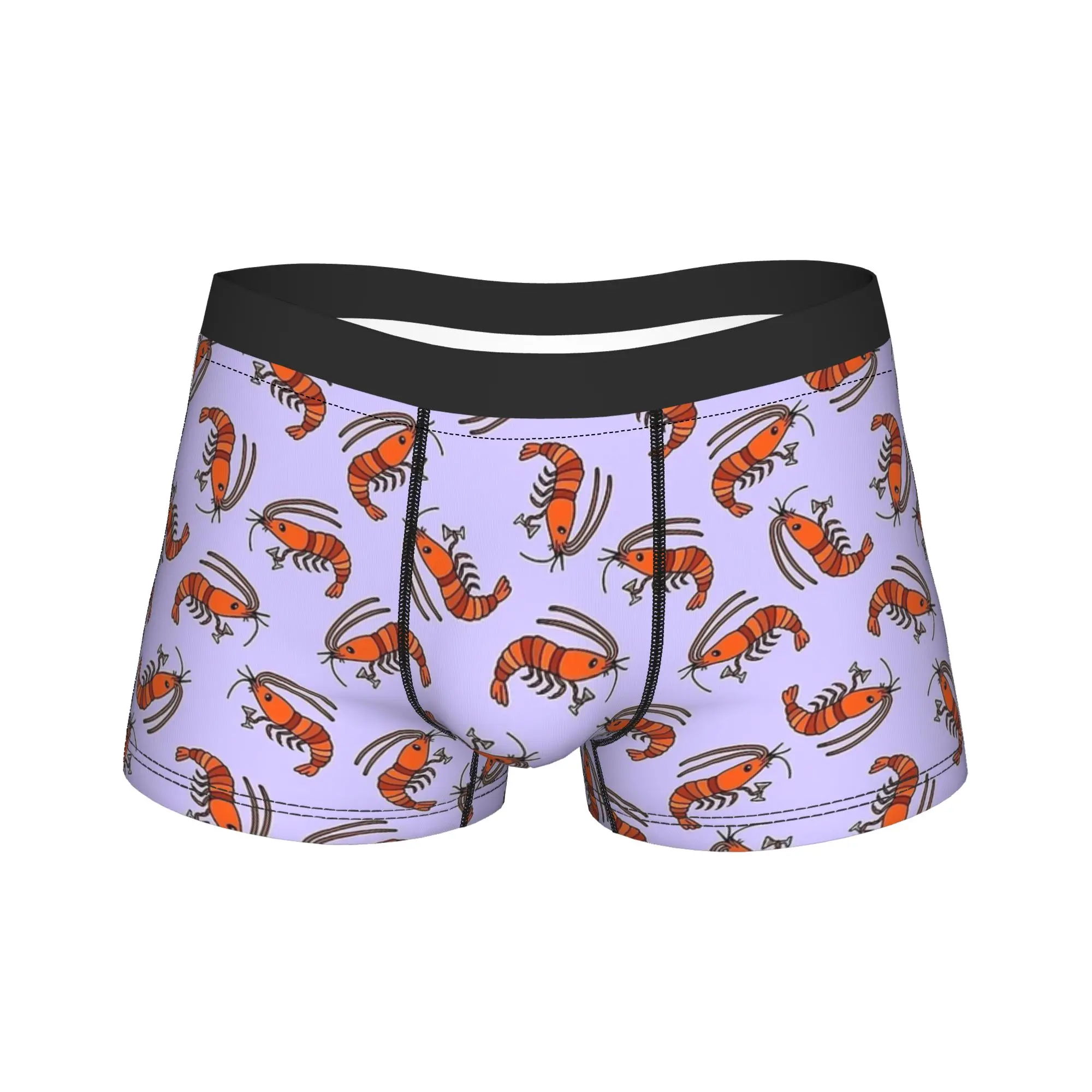 

Shrimp Espresso Martinis Funny Animal Underwear Comfortable Panties Custom Shorts Briefs For Men 3D Pouch Plus Size Boxer Shorts