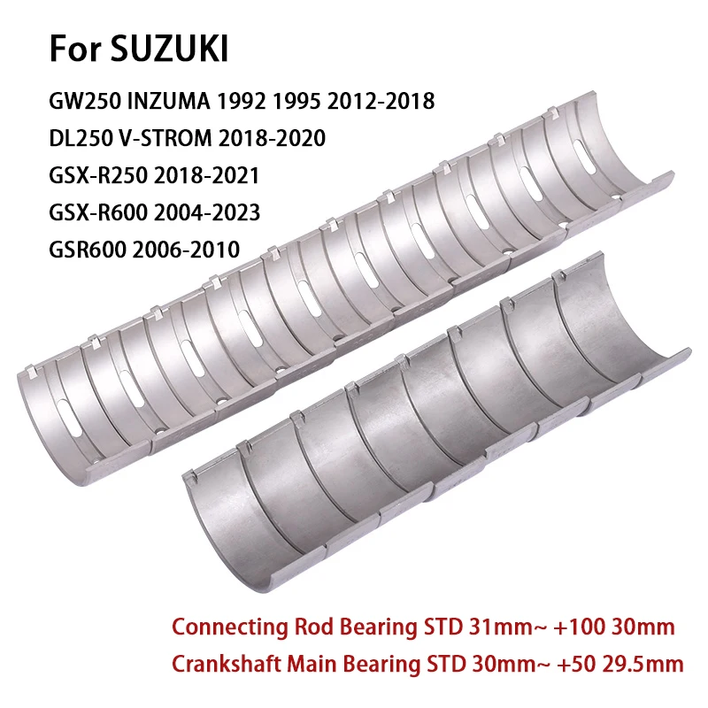 

STD +0.25 +0.5 Connecting Rod Crankshaft Main Bearing for SUZUKI GSXR600 GSR600 GSX-R GSXR GSR 600 GSXR250 DL250 GW250 DL GW 250