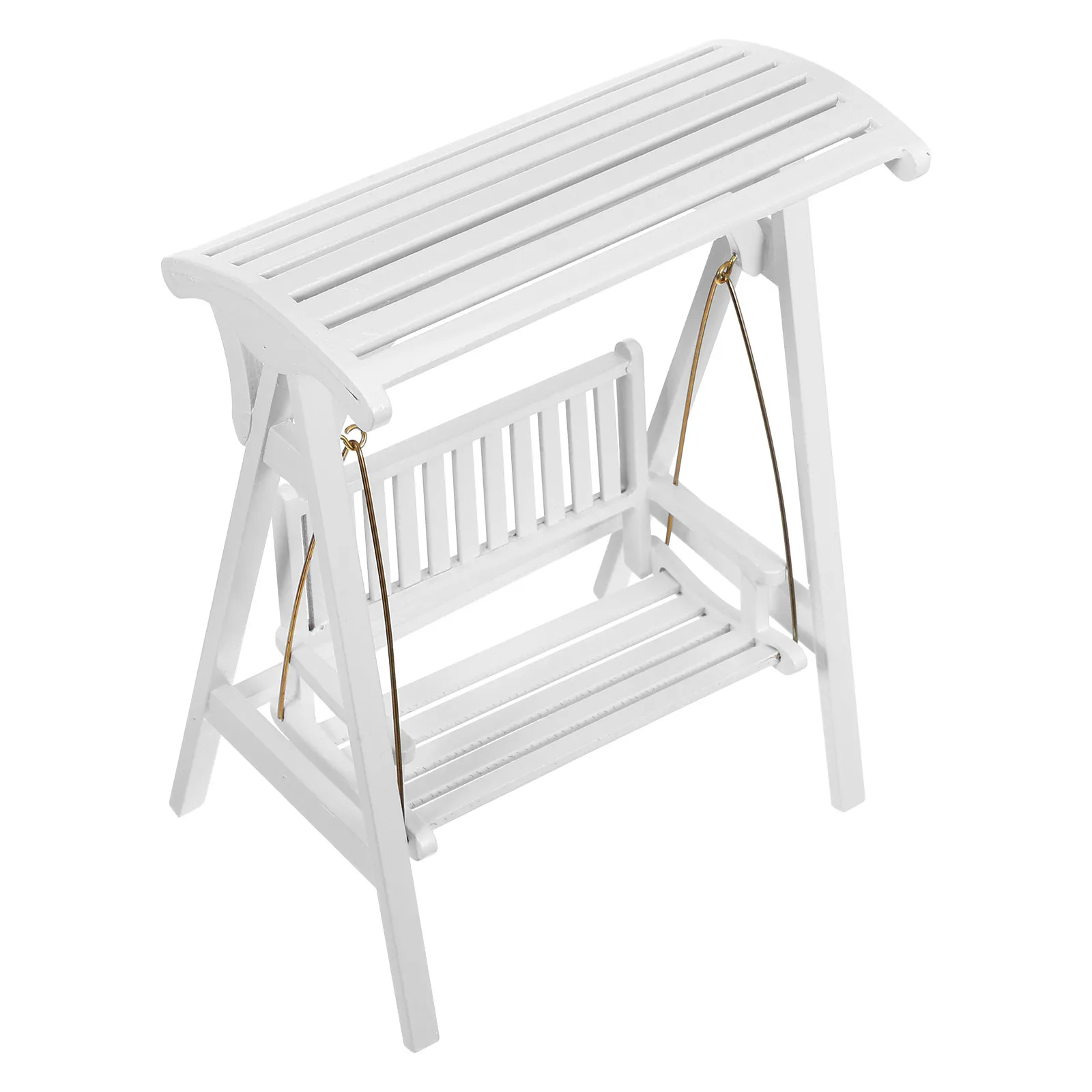 

Mini Iron Swing for Dollhouse Miniature Garden Decor Realistic Tiny Swing Ornament for Mini House Accessories DIY Craft