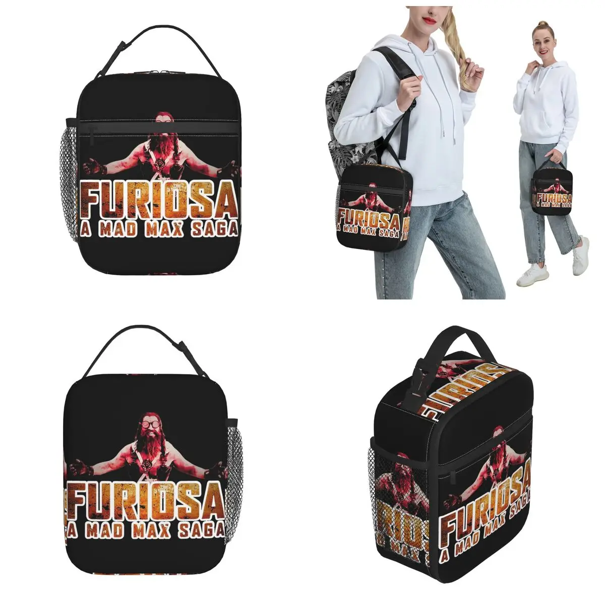 Furiosa A Mad Max Saga Movie 2024 Product Insulated Lunch Bag For School Flim Food Container Portable Thermal Cooler Lunch Box