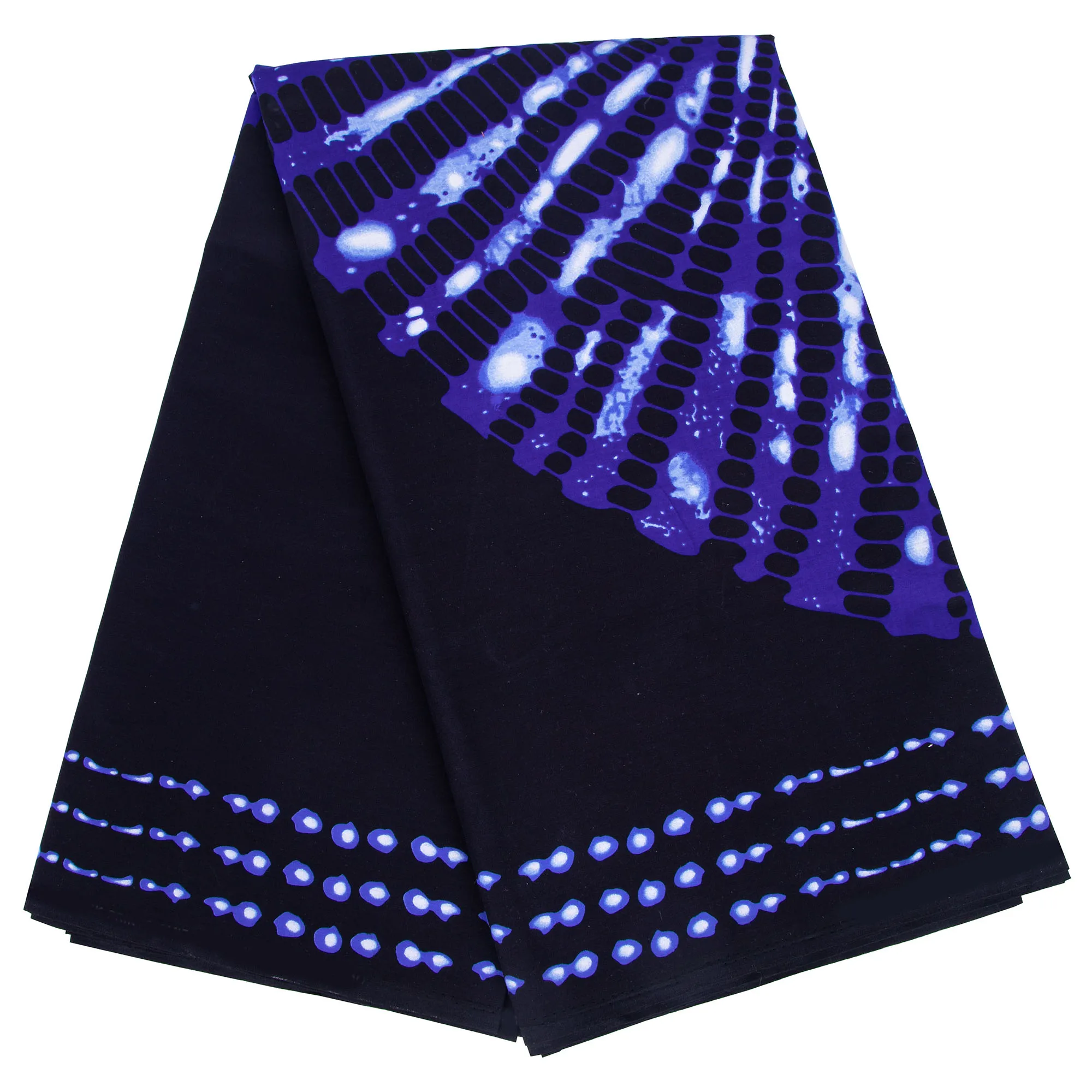 

African Cotton Fabric Ankara Dresses Nigerian Fashion Batik Blue Fabrics 3/6 Yards/Lot Material 24fs1594