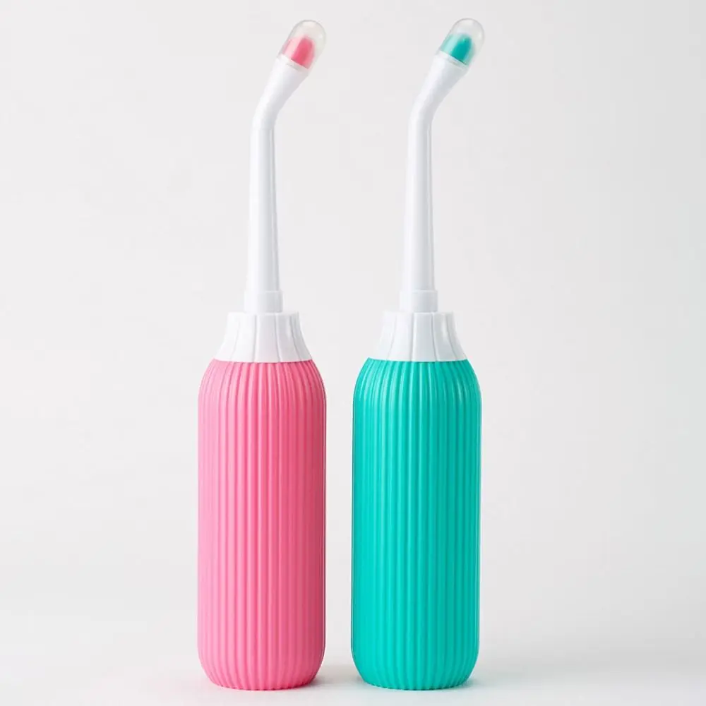 500ml Portable Bidet Spray Reusable Press-flush Female Washer Irrigator Pulsed Flow Large Capacity Private Parts Flushing Device