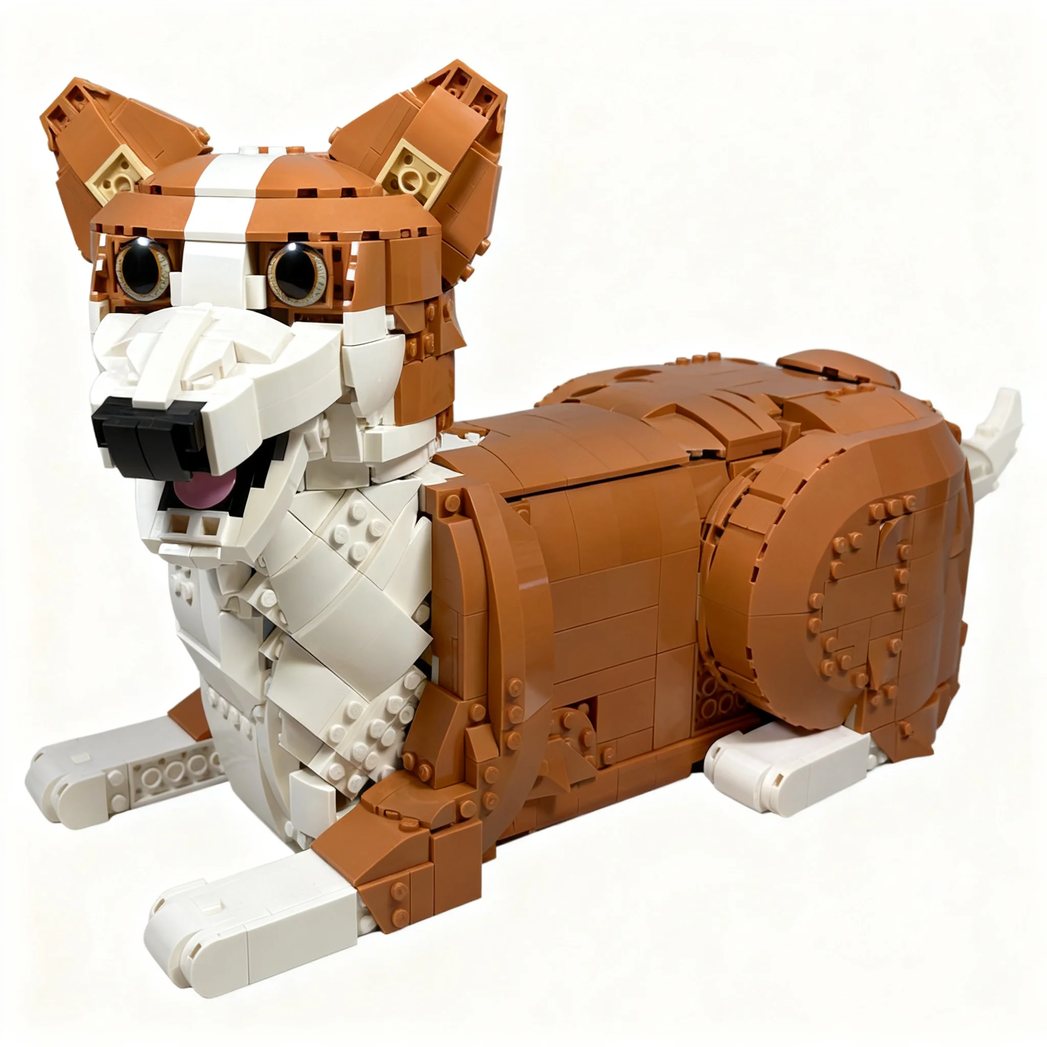 1674pcs MOC Ideas CUUSOO Corgi dog Orange CAT Alternative build Model Building Blocks Toy Construction Christmas Gifts Display