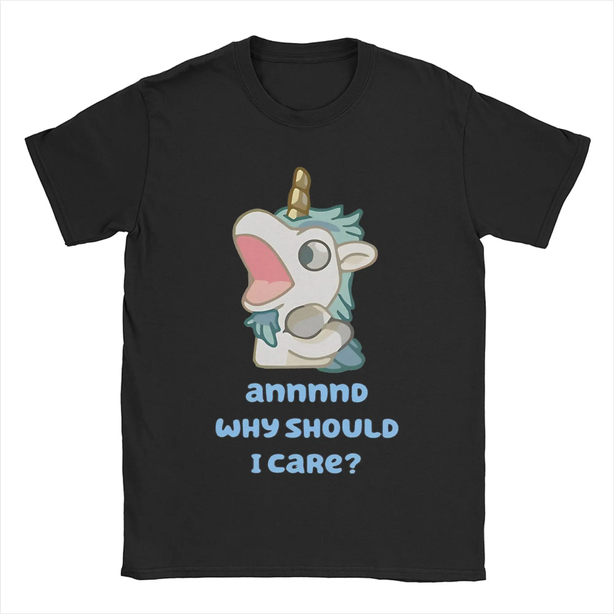 Annd Why Should I Care Unicorse Print T Shirt Men Women Cotton Tee Shirt Clothing #1