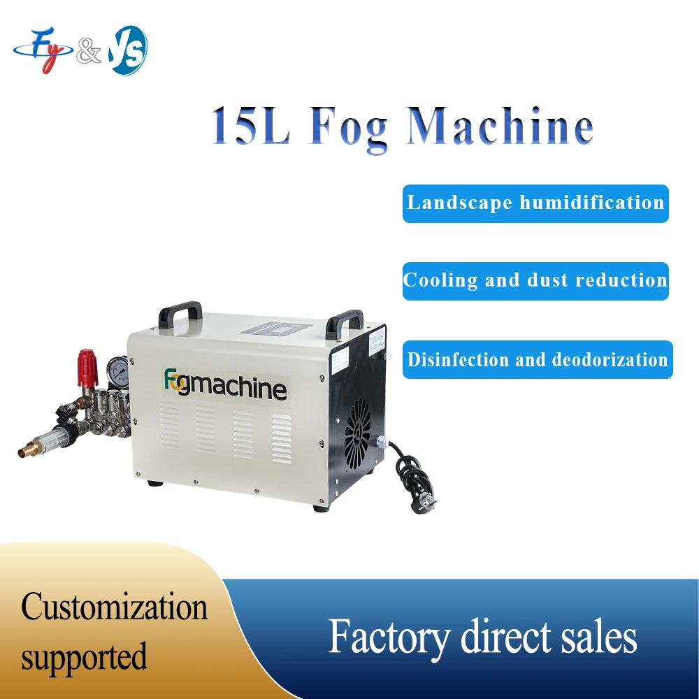 15L/Min High Pressure Fogging Pump Outdoor Mist Cooling System for Greenhouse Humidification & Water Spraying