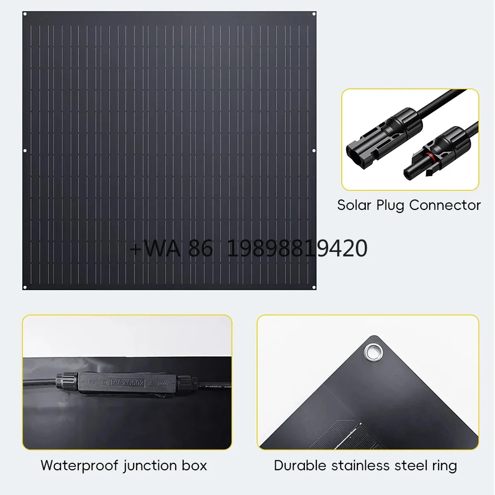 

High Efficiency 220W 400W 600W Balcony Solar Home System with Flexible Solar Panels Solar Mounting Microinverter Balcony