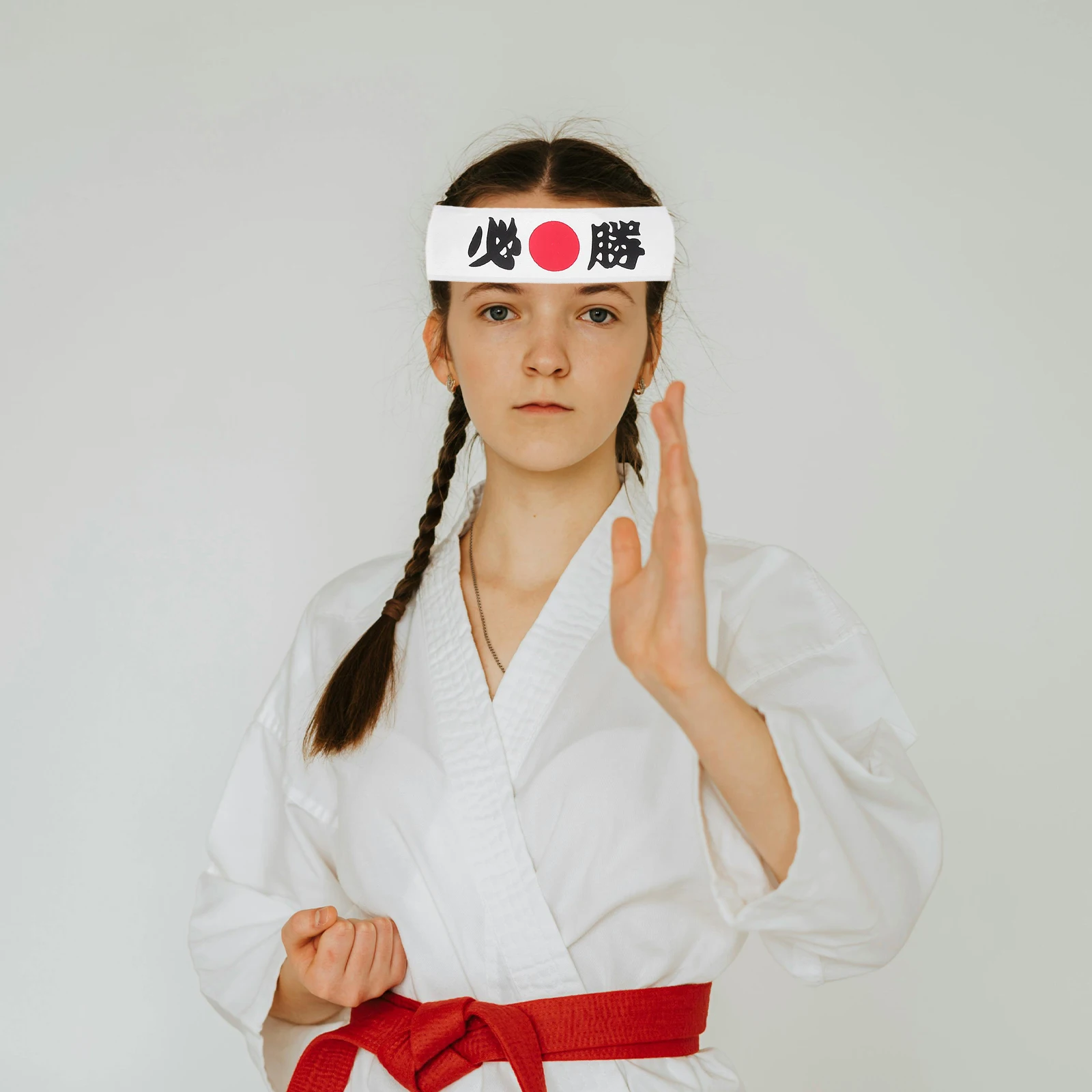 

3pcs Samurai Headband Cotton Japanese Hair Accessories Adjustable Elastic Bandanas for Men Karate Competition Use