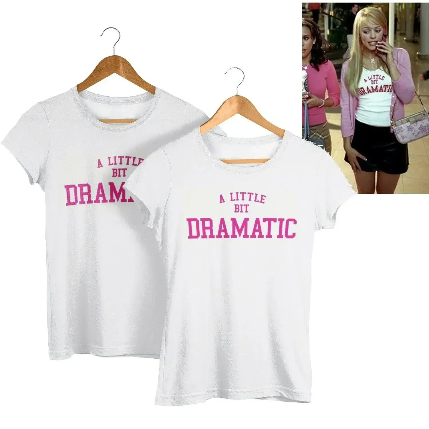 T-shirt dramatique A Little Bit, Costume rétro pour filles moyennes, Regina George