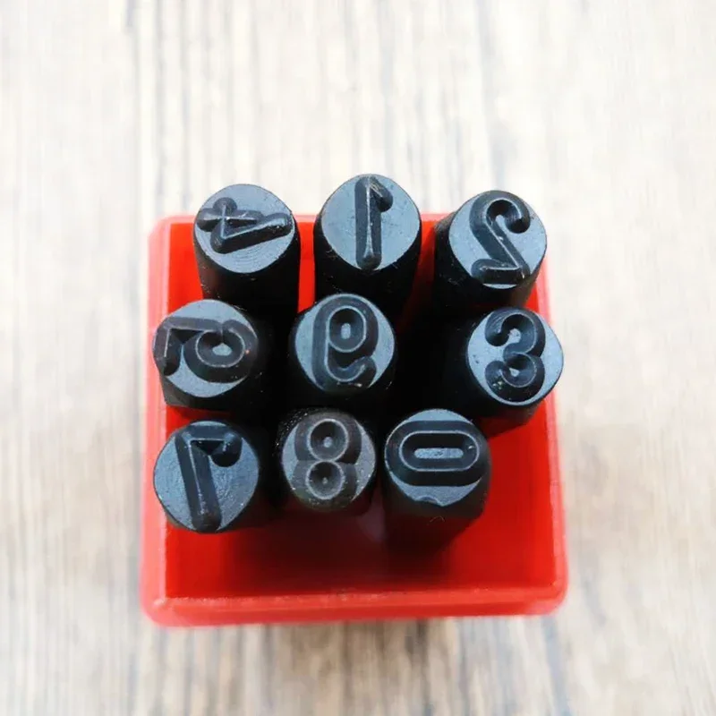 0-8 Numbers 9pcs/set Punch Leather Punching Hand Leather DIY Tool and Carving Seal 2/4/6MM Carbon Steel