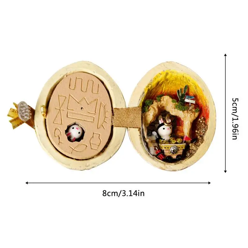 Orzech powłoki domek dla lalek lalka dla dzieci zabawka domowa DIY domek dla lalek śliczne miniaturowy zestaw nasion świat tajne serii skala Doll