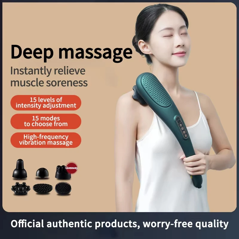 Rechargeable Dolphin Body Massager Long Lasting Battery 15 Vibration Modes Home Massage Equipment