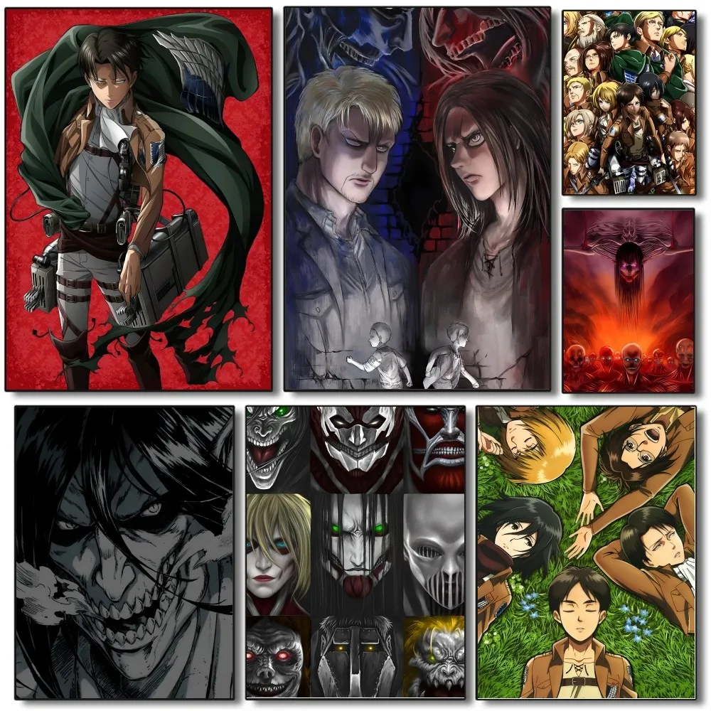 Póster de ataque a los Titanes, papel impreso para el hogar, sala de estar, dormitorio, entrada, Bar, restaurante, cafetería, decoración de pintura artística, 1 ud.