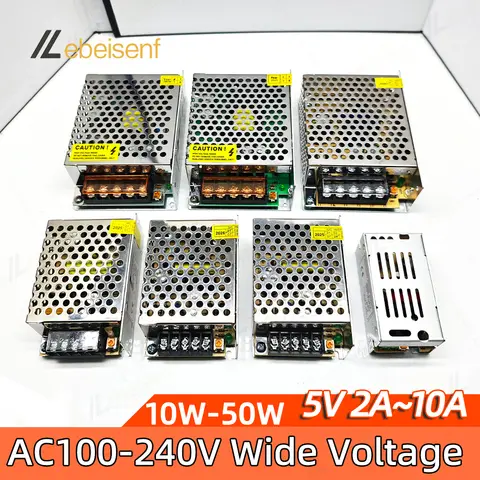 Alimentation DC 5V 2A 3A 4A 5A 6A 8A 10A 10W 15W 20W 25W 30W 40W 50W AC100-240V Pilote LED pour Bande LED Caméra CCTV Imprimante 3D Éclairage Maison Projets DIY