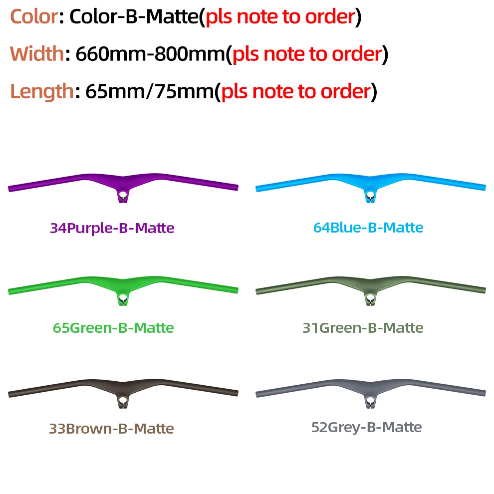 BXT-koolstofvezel geïntegreerd stuur voor fiets, MTB-stuur, 28,6 mm, 720 mm, 740 mm, 760 mm, 780 mm, 800 mm, fietsaccessoires