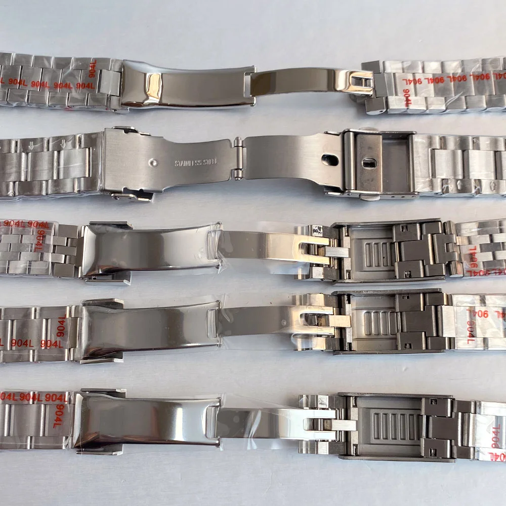 316L Solid Stainless Steel Watch Bracelet Watch Band Strap Curved End Link for SUB SKX DATEJUST Style NH35 Men Watch Accessories