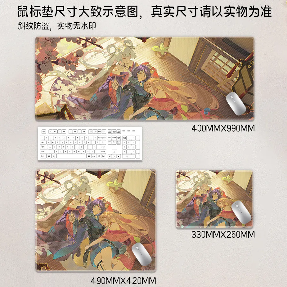 Cosmic Princess Kaguya! Mouse Pad Anime Girl Desk Mat HD Print 400x990x4mm 2D Gaming Non-Slip Computer Desk Custom Mouse Pad