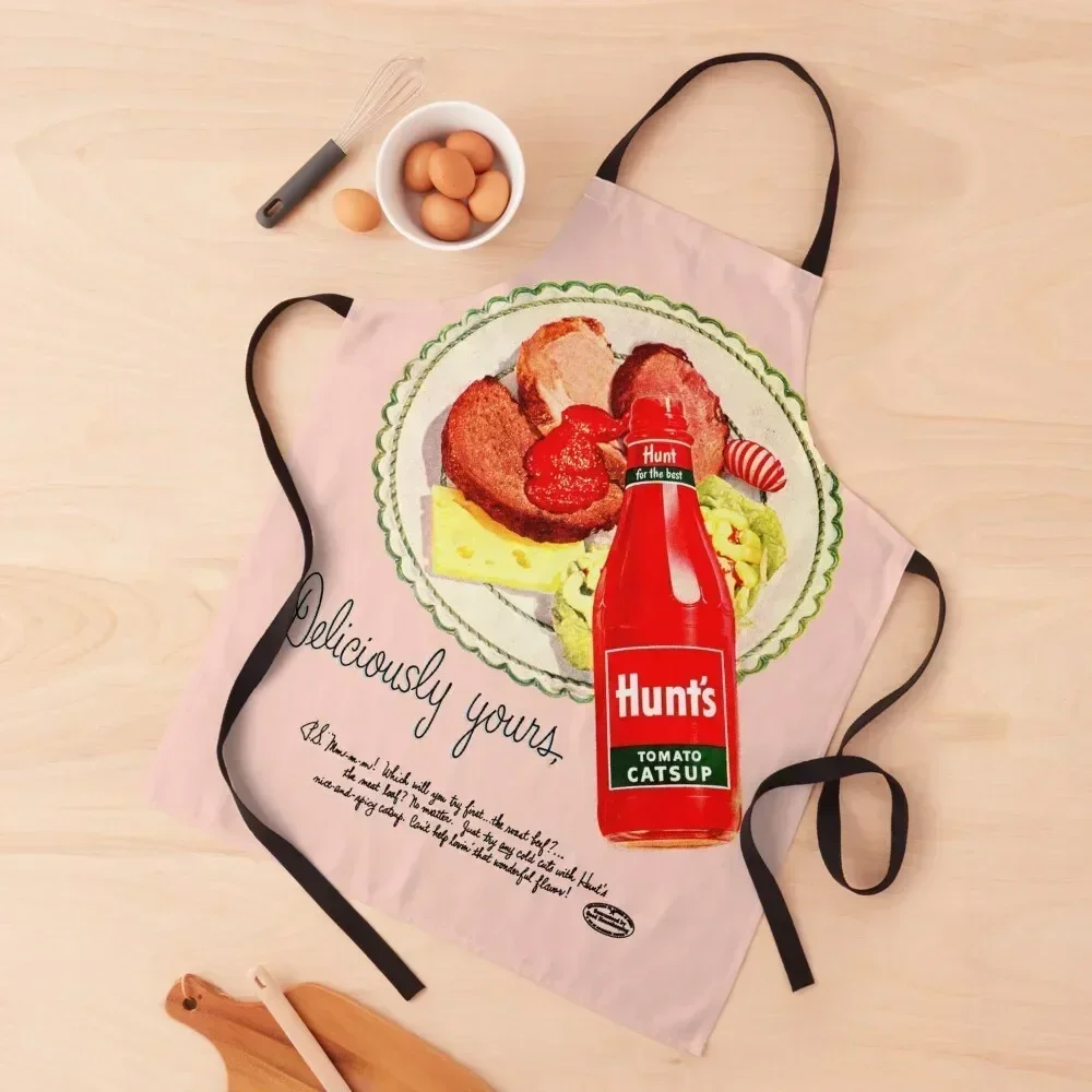 

HUNTS TOMATO CATSUP KETCHUP - ADVERT Apron Funny For Men kitchen clothes Kitchen Household Items Apron