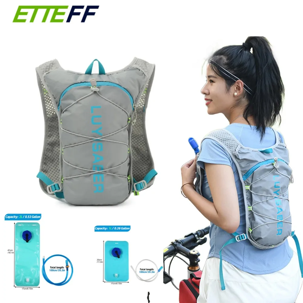 

LightweightHydrationVestforRunning&Hiking w/3Compartments,Waterproof Marathon Gear w/Phone Pocket-Adjustable Unisex Cycling Pack